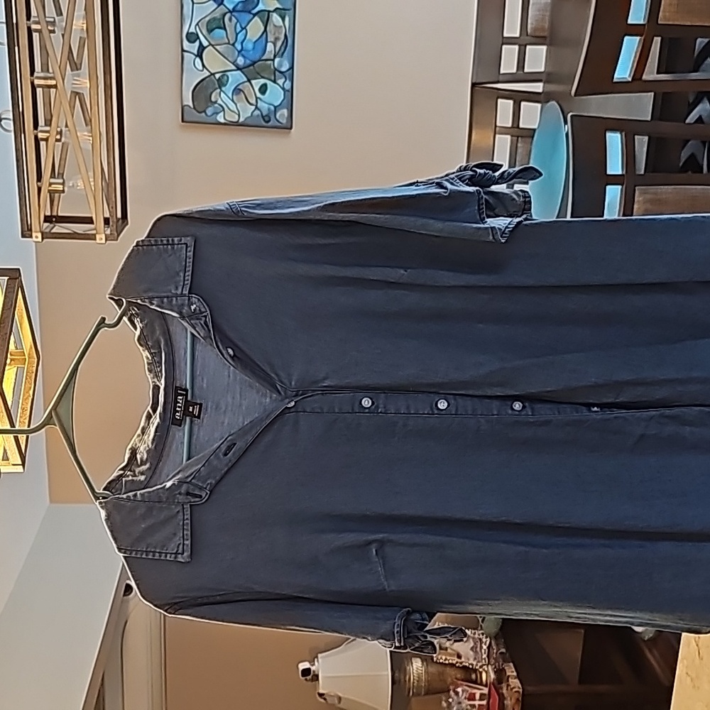 A.n.a denim colored short sleeve tip size 0X
